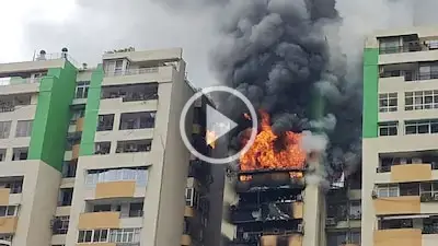 Indrapuram ghaziabad fire out break